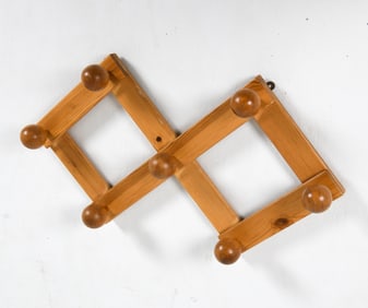 SWEDISH PINE FOLDING COAT RACK C. 1970S