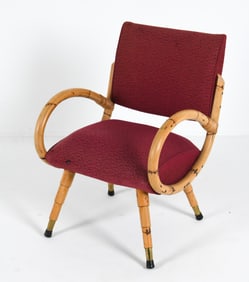 MID-CENTURY SCANDINAVIAN BAMBOO ARMCHAIR