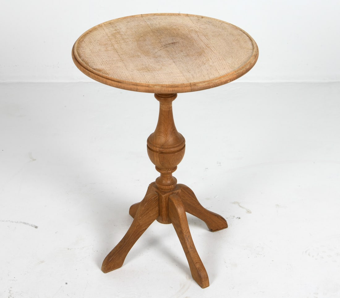STYLE OF ANTON KILDEBERG OAK SIDE TABLE C. 1950S (1 of 12)