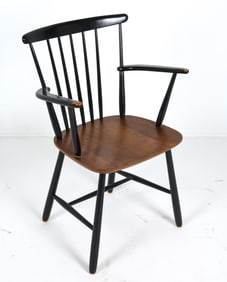 POUL VOLTHER DANISH BEECH & TEAK ARMCHAIR C. 1960S
