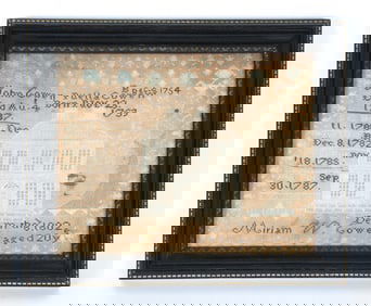 18TH C. NEEDLEPOINT SAMPLER