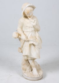 ALABASTER SCULPTURE OF A YOUNG GIRL