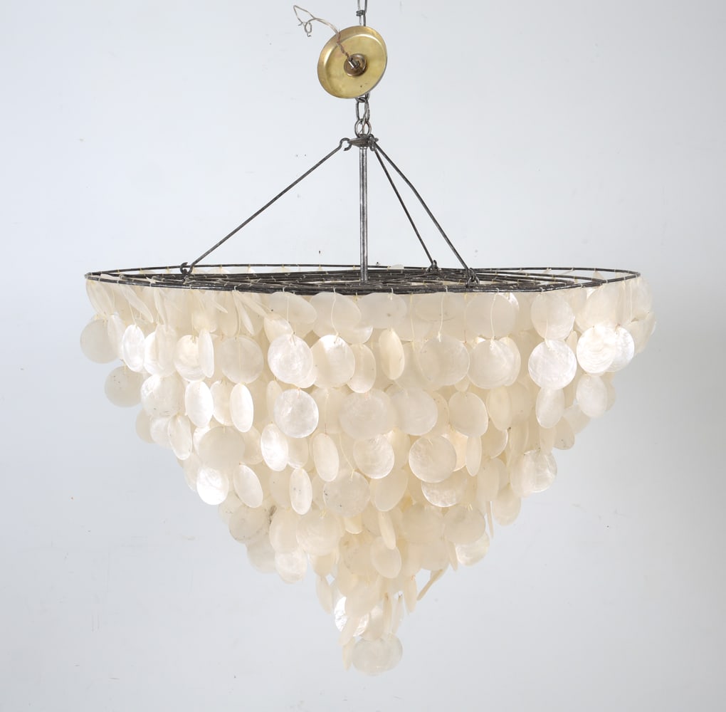 VINTAGE CAPIZ SHELL CHANDELIER (1 of 13)