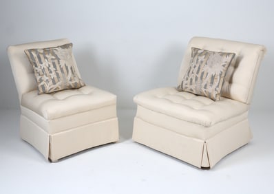 PAIR OF SLIPPER LOUNGE CHAIRS 20TH C.