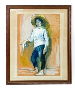 GOUACHE PORTRAIT ON PAPER