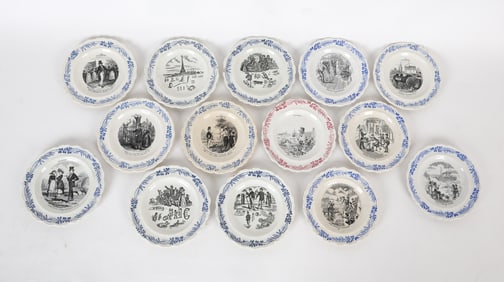 FRENCH CREIL ET MONTEREAU PLATE GROUPING