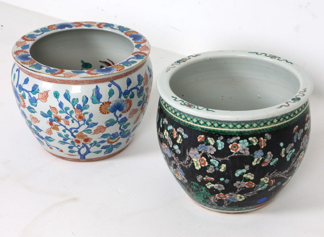 CHINESE CERAMIC JARDINIERE PLANTER GROUPING (1 of 15)