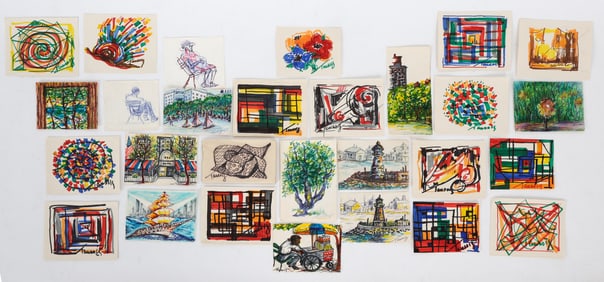 GROUPING LAURA TAUSSIG SMALL PAINTINGS & DRAWINGS