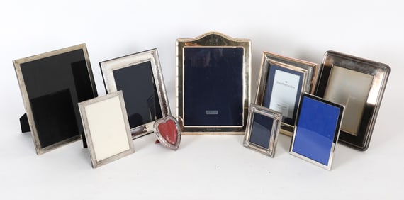 GROUPING OF SILVER AND SILVERPLATE PICTURE FRAMES
