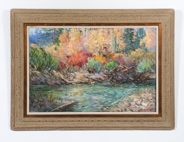 MID-CENTURY LANDSCAPE PAINTING O/C