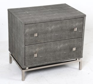 SAFAVIEH DIMITRI FAUX SHAGREEN NIGHT STAND