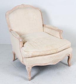 LOUIS XV STYLE BERGERE LOUNGE CHAIR