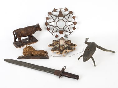 ANTIQUE DECORATIVE GROUPING