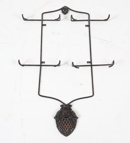 DECORATIVE IRON WALL RACK