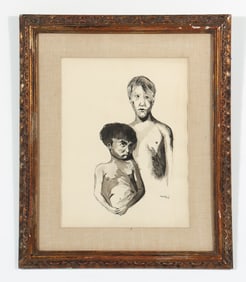 MANUS W. R. (20TH C.) PEN & INK PORTRAIT