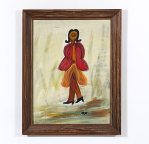 ABSTRACT PAINTING OF A FEMALE FIGURE O/B