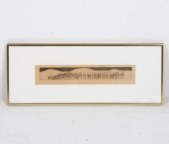 SHERRY ZASLOW (20TH C.) ENGRAVING W/ BIRDS