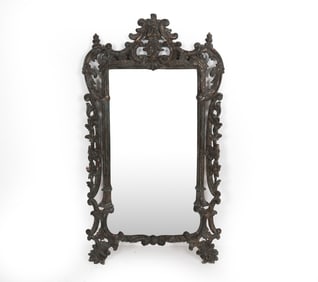 Carved and painted frame. Possibly Italian. Dimensions: H 44.5" x W 25.5". Condition: Intentionally