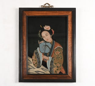 Dimensions: (Frame) H 34" x W 23.5" ; (Sight) H 23.5" x W 16" Condition: Not examined out of frame.