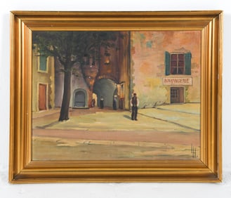 The Gateway, Tourettes, Provence. After Edward Millington Synge. Oil on canvas. Initialed LH lower