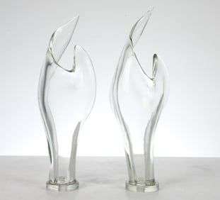 Possibly lamp bases, with a hole through the center of the bases for lighting components.