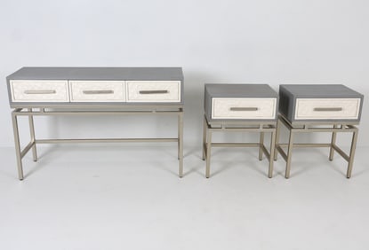 Dimensions: (console) H 31" x W 48" x D 16" Condition: Showing signs of wear including scratches and