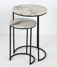 Description: (larger) H 23" x Dia. 15.5" Condition: Wear consistent with age and gentle use.