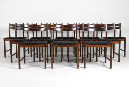 (12) STYLE OF KURT OSTERVIG ROSEWOOD DINING CHAIRS