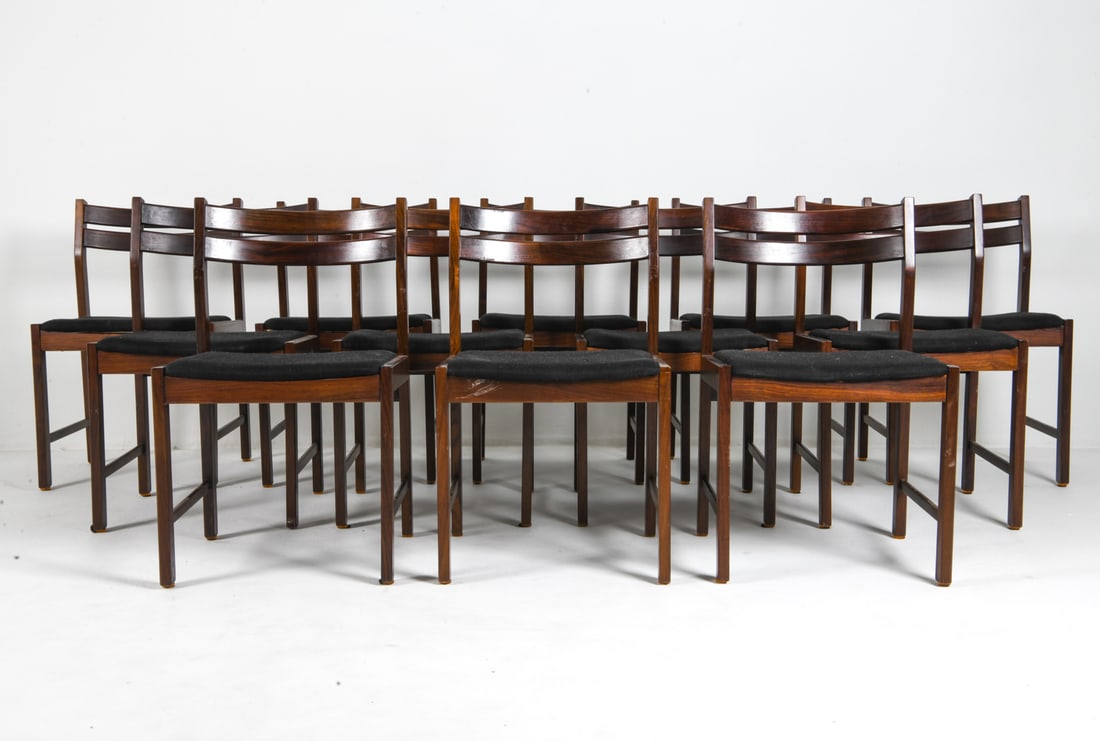 (12) STYLE OF KURT OSTERVIG ROSEWOOD DINING CHAIRS (1 of 12)