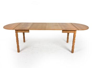 HENNING KJAERNULF OAK EXTENDING DINING TABLE 1970S