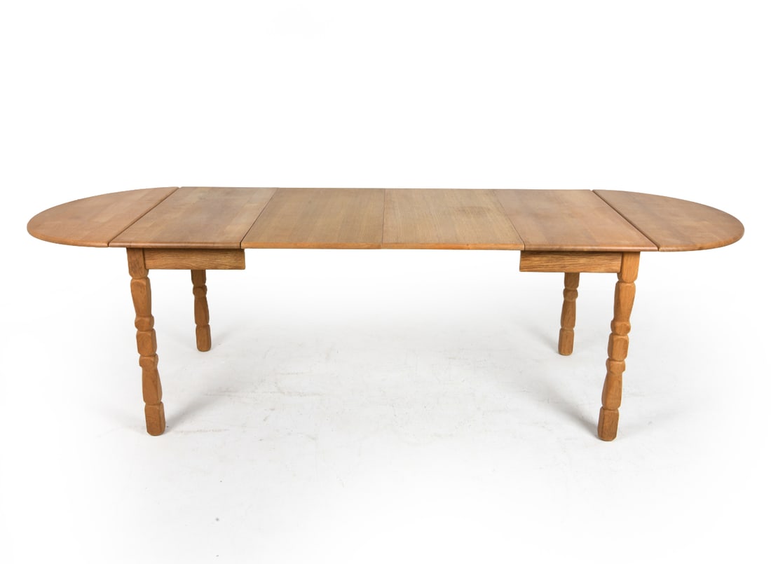 HENNING KJAERNULF OAK EXTENDING DINING TABLE 1970S (1 of 13)