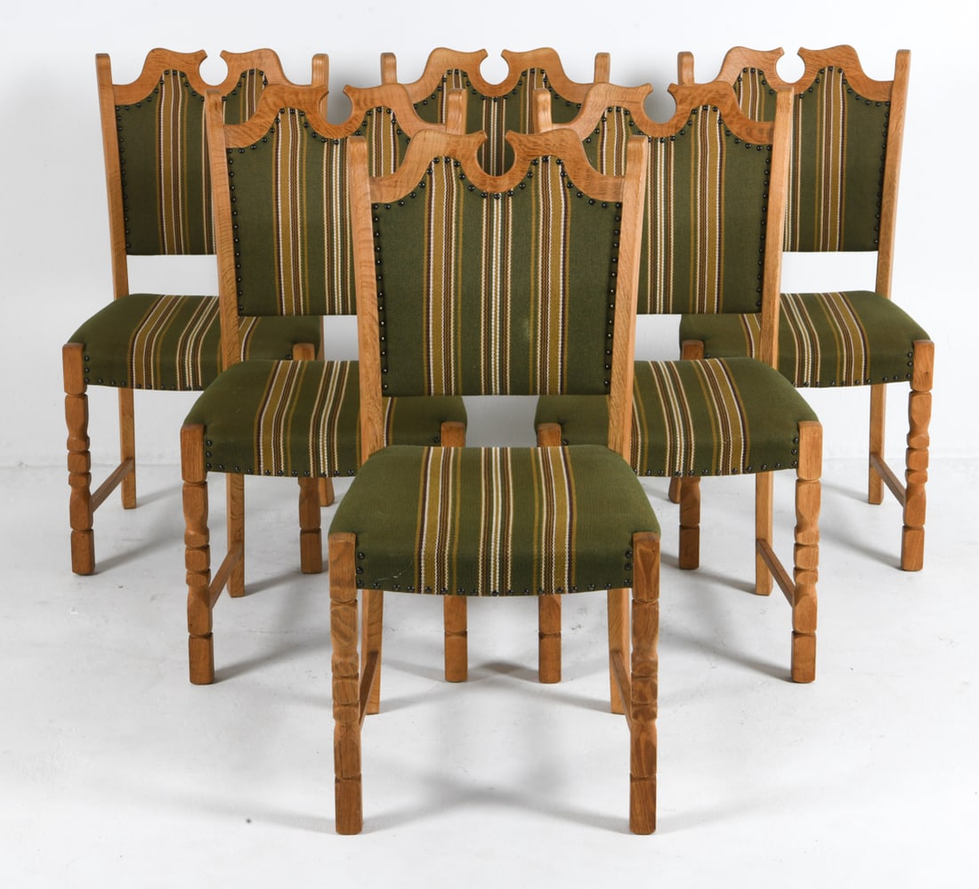 (6) ATTR. HENNING KJAERNULF OAK DINING CHAIRS (1 of 12)