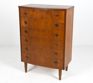 KAI KRISTIANSEN TEAK CHEST OF DRAWERS C. 1960S