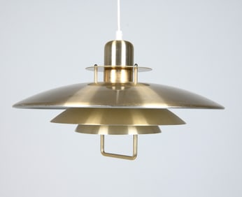 BELID PRIMUS II DANISH BRASS PENDANT LIGHT C.1980S