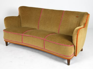 MID-CENTURY SCANDINAVIAN MOHAIR SOFA C. 1970S