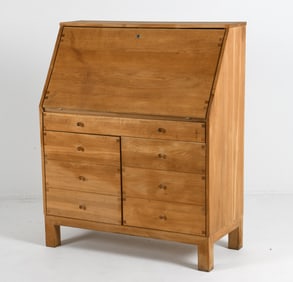DANISH OAK SECRETARY CHEST C. 1970S