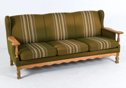 STYLE OF HENNING KJAERNULF DANISH OAK SOFA