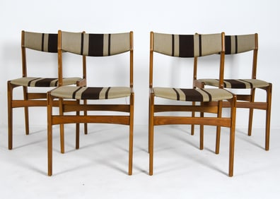 (4) ERIK BUCK DANISH TEAK TEAK DINING CHAIRS