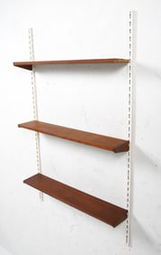 KAI KRISTIANSEN DANISH TEAK WALL SHELVES C. 1960S