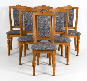 (6) DANISH PINE DINING CHAIRS C. 1970S
