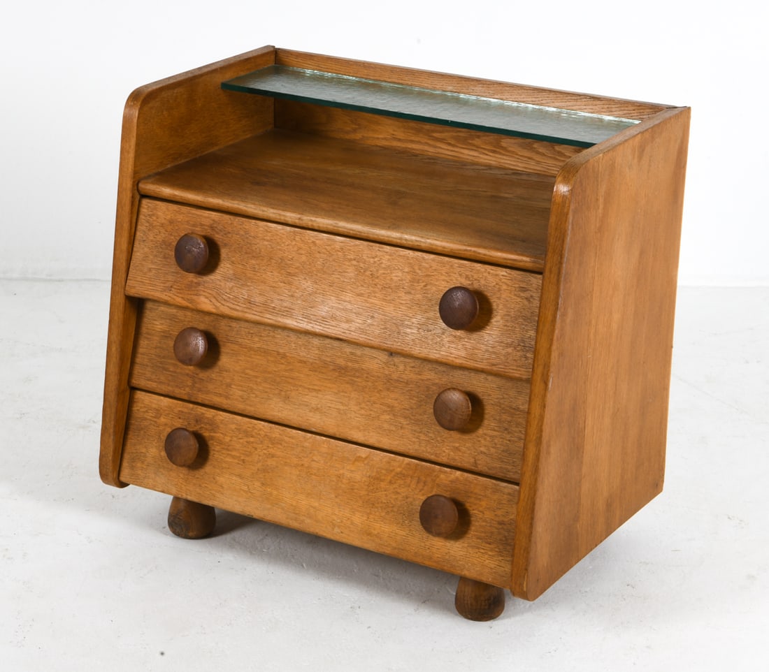 SCANDINAVIAN DECO OAK CHEST OF DRAWERS C. 1940S (1 of 10)