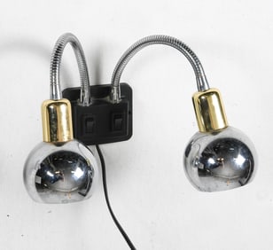 SCANDINAVIAN DOUBLE LIGHT WALL SCONCE C.1970S