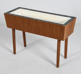 DANISH TEAK & TILE PLANTER C. 1970S