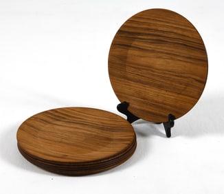 STYLE OF JOHS ANDERSEN TEAK PLATE GROUPING 1970S