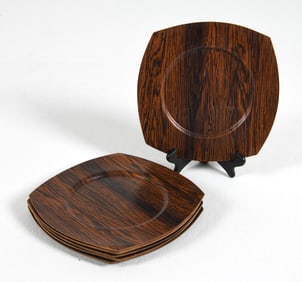 ATTR MORSBAK DANISH ROSEWOOD PLATE GROUPING 1970S