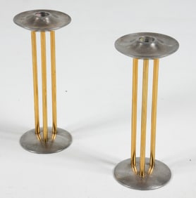ROYAL COPENHAGEN "ATHENE" BRASS CANDLEHOLDERS