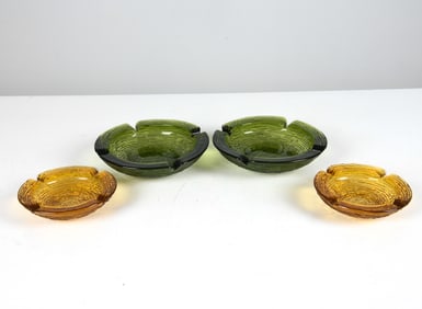 ANCHOR HOCKING SORENO ASHTRAY GROUPING C. 1970S