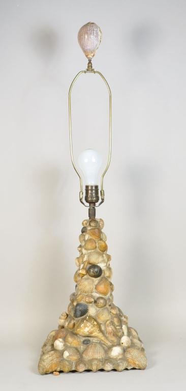 SHELL TABLE LAMP: Dimensions: H 13" x W 10" x L 10" Provenance: the seedhouse, NYC