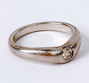 ELSA PERETTI FOR TIFFANY DIAMOND & PLATINUM RING