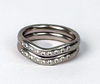 ELSA PERETTI TIFFANY DIAMOND & PLATINUM RINGS